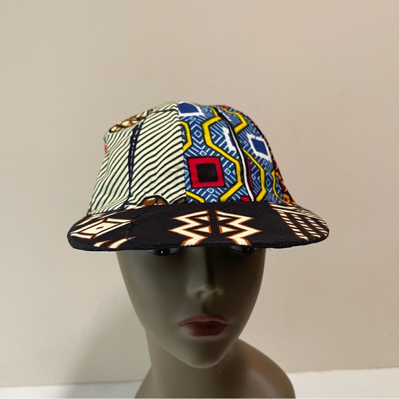 African Print Ankara Handmade Multicolor Bohemian Patchwork Baseball Cap - Picture 3 of 8